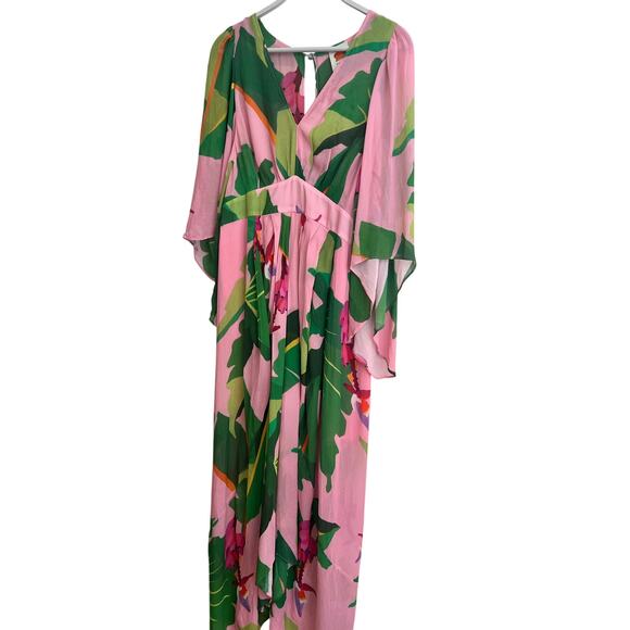 Farm Rio Caftan Tropicalistic Gorgeous Flowy Maxi Dress Size: Large - Picture 4 of 9